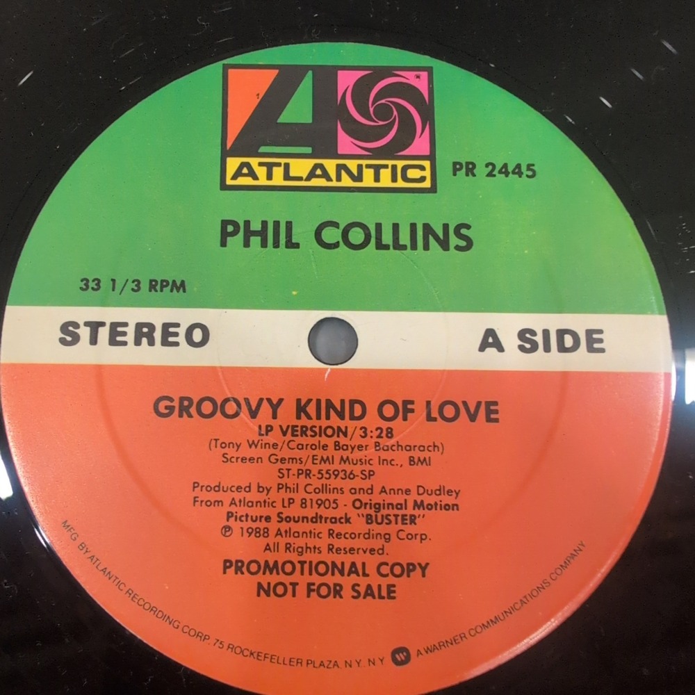 Phil Collins Groovy Kind of Love 12" Promo Vinyl Single Atlantic PR 2445 1988 - Picture 3 of 5